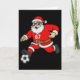 Cartão 67 Papai Noel do Futebol Six Seven Meme Natal Espo