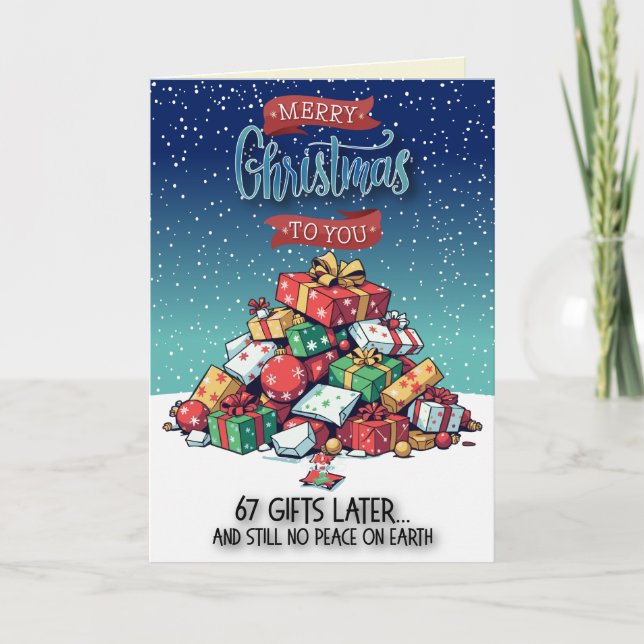 Cartão 67 Presentes Divertidos de Natal (Frente)
