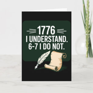Cartão 67 Professor de Estudos Sociais 1776 Eu Entendo 6