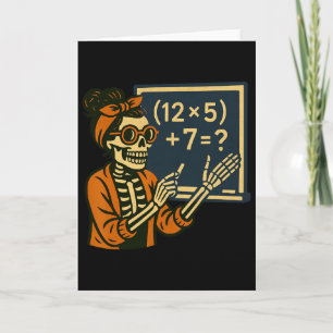 Cartão 67 Professor Halloween Esqueleto Seis Sete Meme Cé