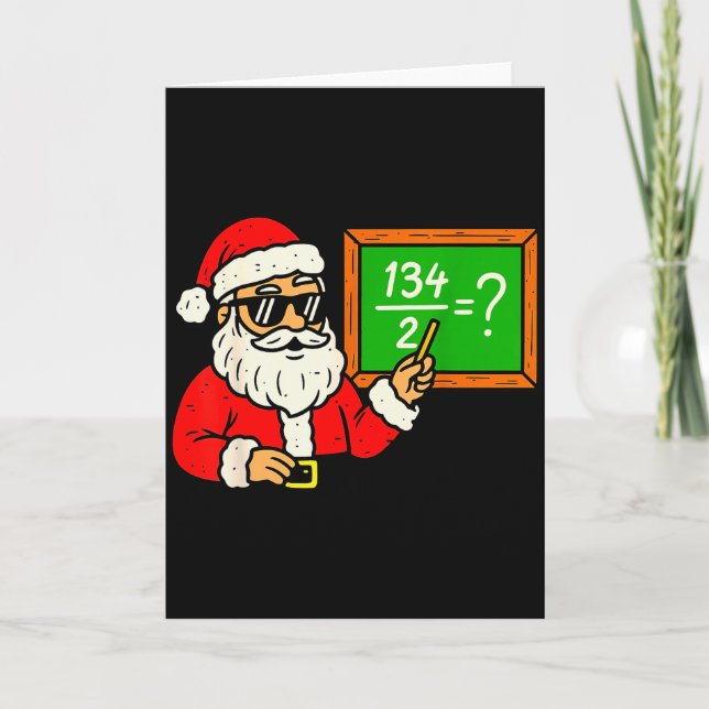Cartão 67 Professor Natal Papai Noel Seis Sete Meme Brain (Frente)