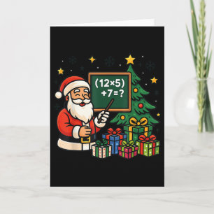 Cartão 67 Professor Papai Noel Natal Seis Sete Meme Brain