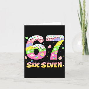 Cartão 67 Six Seven Bunny Rabbit Para Meninas Meninos Cam