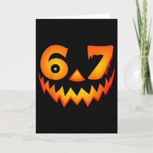 Cartão 67 Six Seven Fantasia de Halloween para Alunos Pro