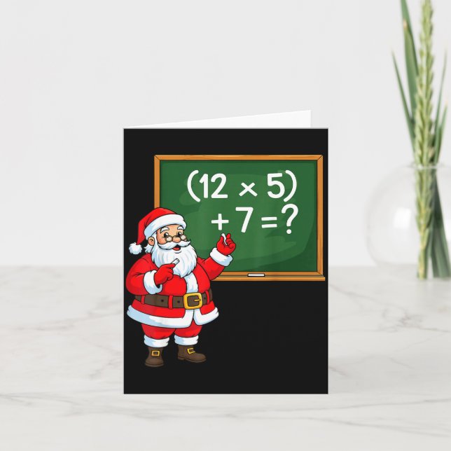 Cartão 67 Teacher Christmas Santa Six Seven Meme Brainrot (Frente)