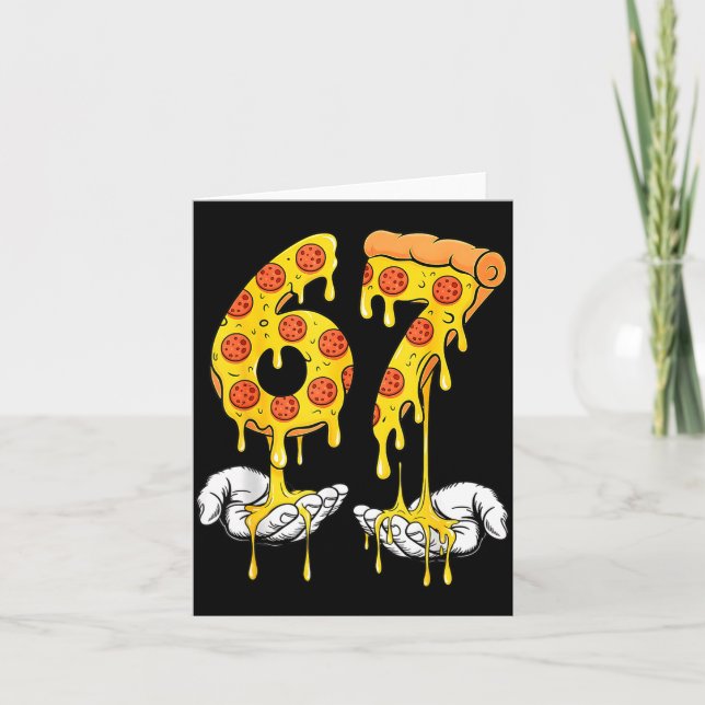 Cartão 67 Zza Meme Divertido Amante do Zza  (Frente)