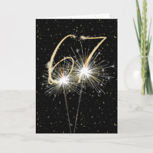 Cartão 67th wedding anniversary sparklers