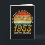 Cartão 68 anos Bday 1953 Impressionante desde o 68º anive<br><div class="desc">Design de aniversário Para qualquer um que seja o horóscopo,  diga difícil e entubado,  mas vale totalmente a pena.Vista com orgulho no trabalho,  academia perfeita para combinar com shorts,  leggings ou jeans para uma aparência casual,  mas tendenciosa</div>