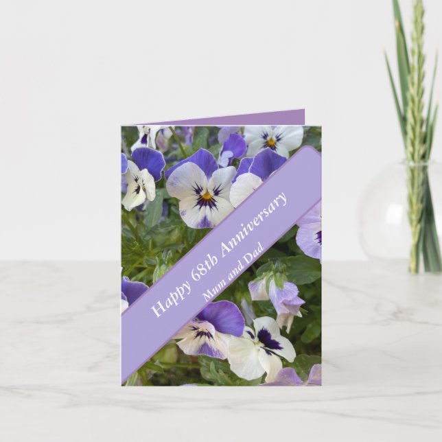 Cartão 68 anos editáveis (Frente)