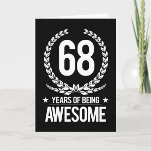Cartão 68th Birthday (68 Years Of Being Awesome)