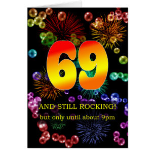 Cartão 69.º aniversário ainda está balançando