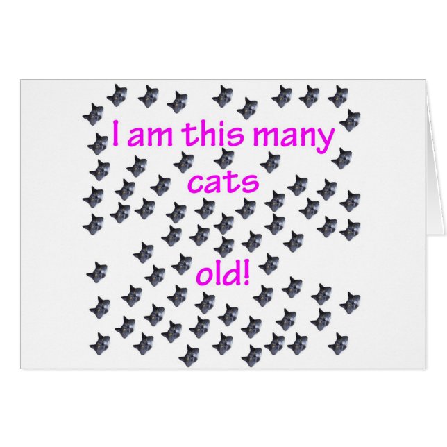 Cartão 69 cabeças do gato velhas (Frente Horizontal)