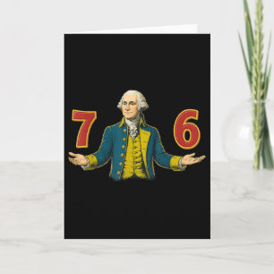 Cartão 6-7 7-6 George Washington 67 76 Engraçado (frente