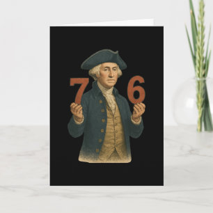 Cartão 6-7 7-6 George Washington Seis Sete Americano