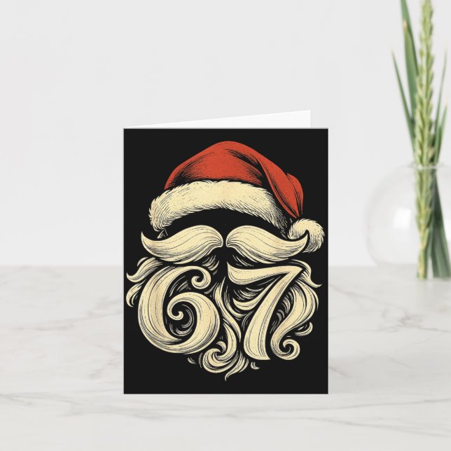 Cartão 6 7 Christmas 67 Santa Six Seven Christmas Boys Te (Frente)