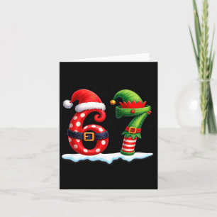 Cartão 6-7 Esquadrão de Natal Divertido 67 Seis Sete Meme