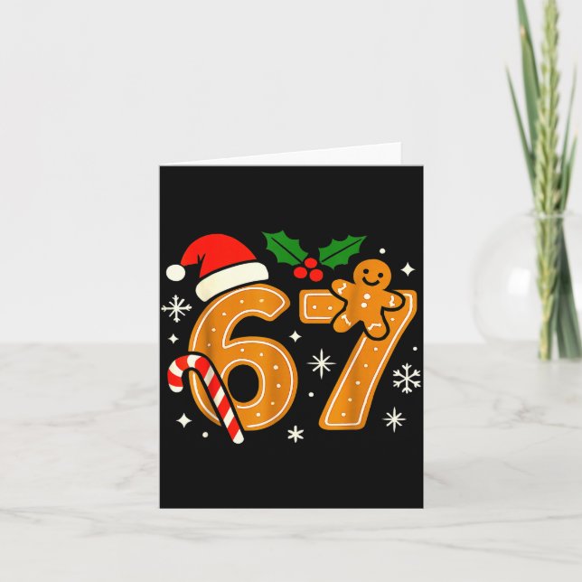 Cartão 6 7 Meme Christmas Shirt 67 Six Seven Cookies Ging (Frente)