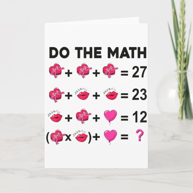 Cartão 6 7 Meme Six Seven Do The Math Teacher Valentines  (Frente)