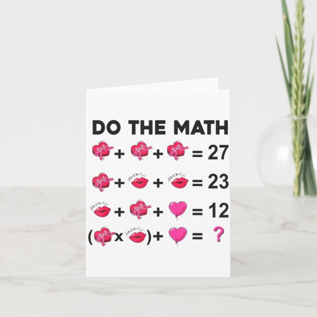 Cartão 6 7 Meme Six Seven Do The Math Teacher Valentines  (Frente)