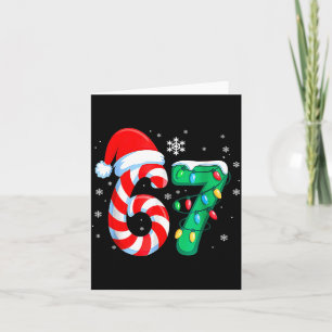 Cartão 6 7 Natal Divertido Seis Sete 67 Meme Homens Mulhe