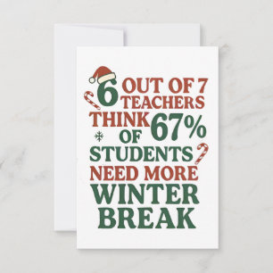 Cartão 6 7 Professor Seis Sete 67 Papai Noel Gen Alpha 