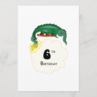 Cartão 6 Birthday Dragon