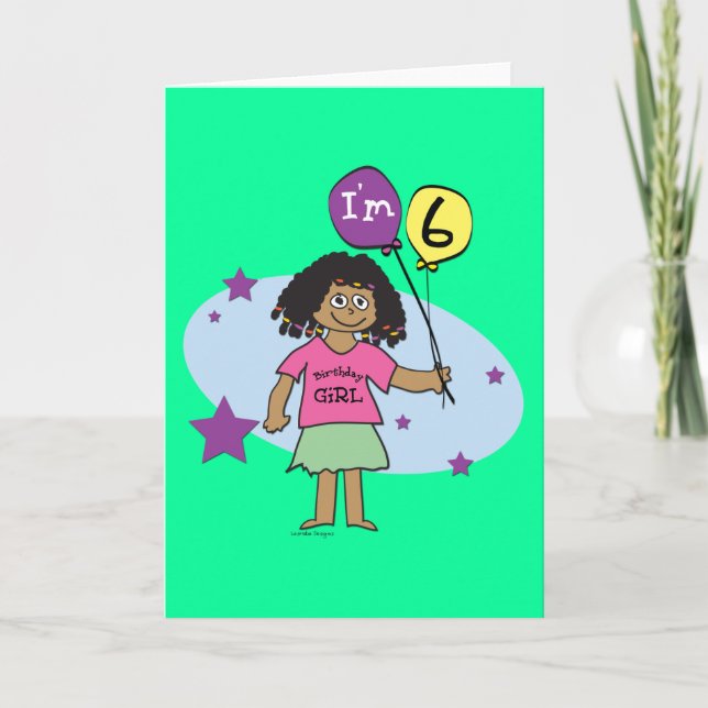 Cartão 6 Birthday Girls (Frente)