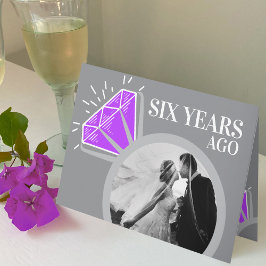 Cartão 6 de aniversário de casamento