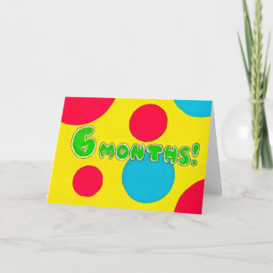 Cartão 6 Months Sobriety Birthday / Anniversary Card