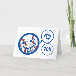 CARTÃO "70" BASEBALL HUMOR E UM POUCO DE ANIVERSÁRIO