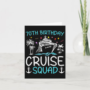 Cartão 70 Birthday Cruise Squad Oferece Par de Correspond