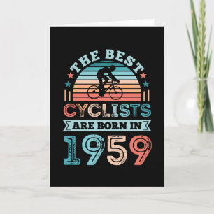 Cartão 70 Birthday Cycling Gift Best Cyclist nascer 1959