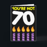 Cartão 70 Birthday Funny Tariff<br><div class="desc">Você não tem 70 anos - você tem apenas 20 com uma tarifa de 250%! Um cartão de 70 de aniversário feliz e engraçado.</div>