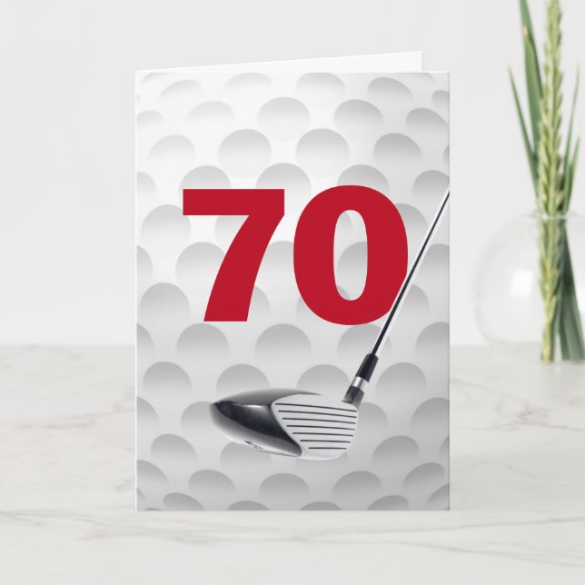 Cartão 70 Birthday Golf Ball Design (Frente)