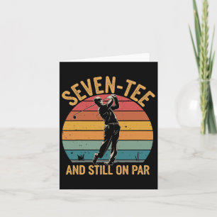 Cartão 70 Birthday Golfer Humor Golf Pun Sete Golfe