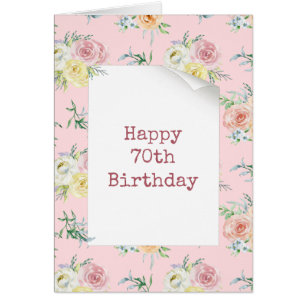 Cartão 70 de Rosa de de Aquarela