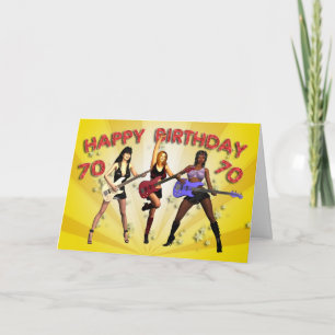 Cartão 70 Rockin faz aniversário com uma banda
