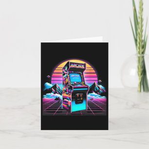 Cartão 70s 80s 90s Vintage Retro Arcade Video Game Velho 