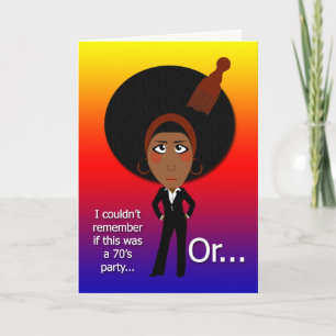 Cartão 70's Birthday Party Card