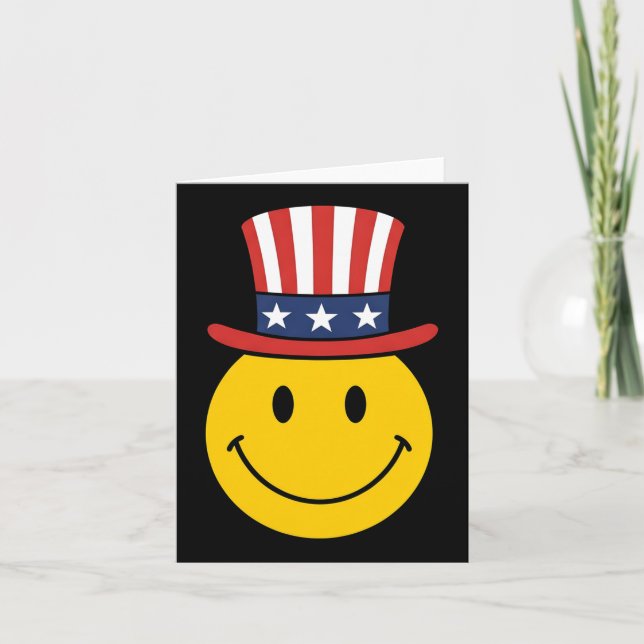 Cartão 70s Sorria Face Tio Sam Patriótico Americano Ameri (Frente)