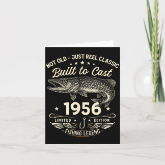 Cartão 70th Birthday Fishing Gift Men Original 1956 Lied