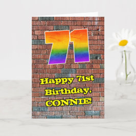 Cartão 711 Aniversário: Arco-Íris 71 Inspirado no Grafite