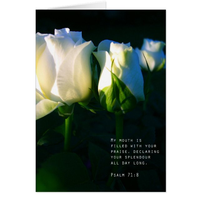 Cartão 71:8 do salmo (Frente)