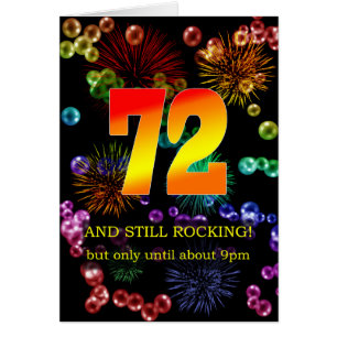 Cartão 72º Aniversário Ainda Fogando