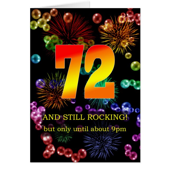Cartão 72º Aniversário Ainda Fogando (Frente)