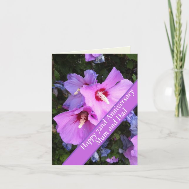 Cartão 72º aniversário Editável (Frente)