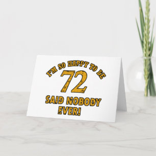 Cartão 72 anos designs de aniversário antigos