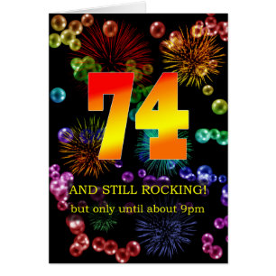 Cartão 74.º Aniversário Ainda Fogando