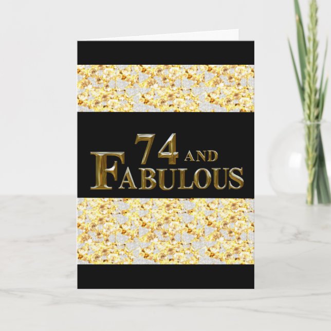 Cartão 74.o aniversário (Frente)