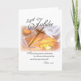 Cartão 75º Jubileu Vida Religiosa, freira, Vela Cruzada